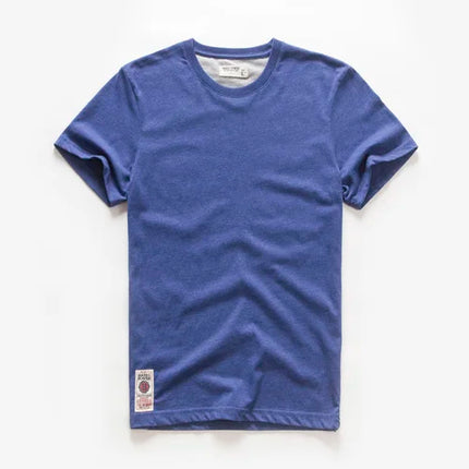 Men's Cotton Solid Color T-Shirt Men Casual O-Neck Basic T-Shirt Male High Quality Classic Tops
