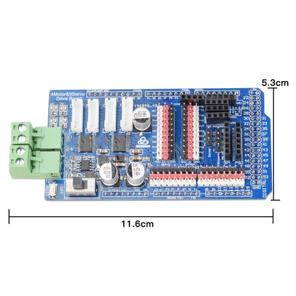 Arduino TB6612 4WD DC Servos Motor Driver Board Compatible with MEGA2560 Mecanum Wheel Smart Robot Arm Car Expansion Board