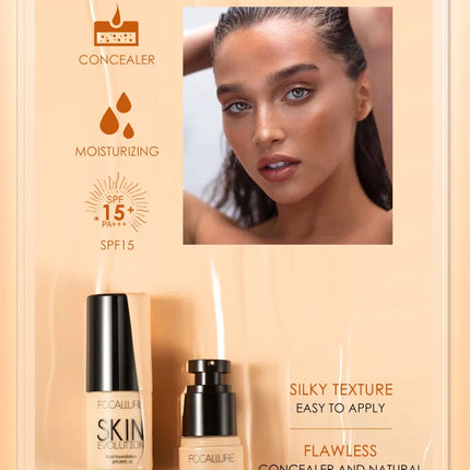 Focallure Base Face Liquid Foundation Cream Full Coverage Concealer Oil-control Moisturizing Foundation Cream Makeup For Women