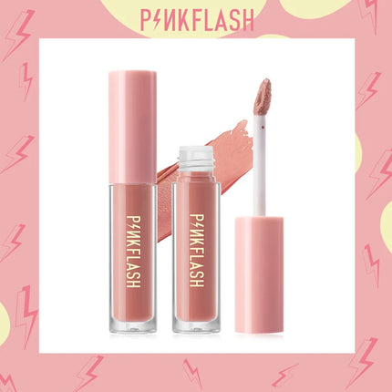 PINKFLASH Lipgloss Matte Lipstick Soft Moisturizing Red Nude Pink Melting Lip Cream Waterproof Makeup Not Fade Lip Gloss Liptint