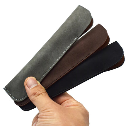 Soft Pencil Case Holder For One Pen PU Leather Pencilcase Writing Materials Stationery Storage Bag Office School Supplies Gift