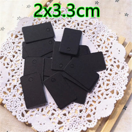 500PCS 350gsm Black Paper Tag DIY Blank Cardboard Handmade Party Birthday Wedding Christmas Gifts Flowers Box Bottles Label Tags