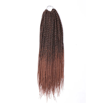 Box Braids Crochet Hair Ombre Synthetic Braiding Hair Extensions Crochet Braids Hair for African Braids Brown for Black Women