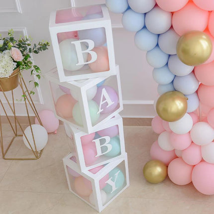 Letter Balloon Box First 1st Birthday Party Decorations Baby Shower One Year Old Birthday Box Decoration Wedding Party Supplies