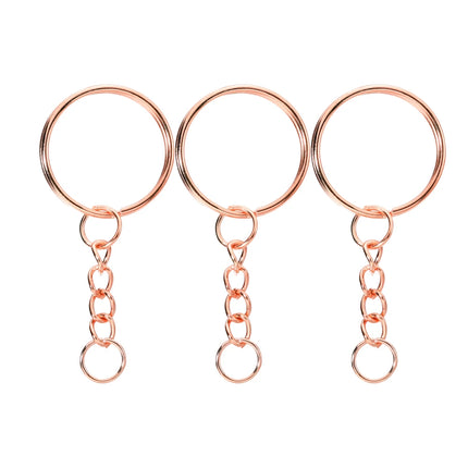 20/50Pcs Key Ring Key Chain Round Split Keyfob Keyrings with Jump Ring for DIY Keychain Pendants Jewelry Making Accessories