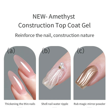ANNIES Construction Amethyst Nail Sealer Nails Diamond Top Coat UV Gel