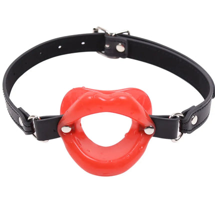 Female Blowjob Toy Sex Slave Rubber Lips O Ring Open Mouth Gag Oral Fetish Bdsm Bondage Restraints Erotic Sexual Toys Adult Game