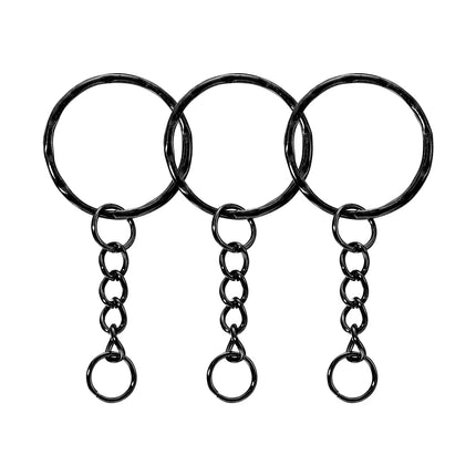 20/50Pcs Key Ring Key Chain Round Split Keyfob Keyrings with Jump Ring for DIY Keychain Pendants Jewelry Making Accessories