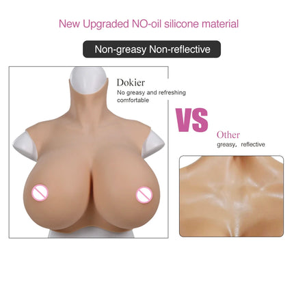 Dokier Realistic Silicone Crossdressing Huge Fake Breast Forms Boobs for Crossdressers Drag Queen Shemale Crossdress Prosthesis