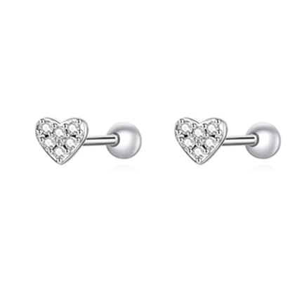 Bamoer 925 Sterling Silver Brilliant Star Earrings for Women Tiny Butterfly Stud Earrings Snowflake Girl Ear Studs Fine Jewelry