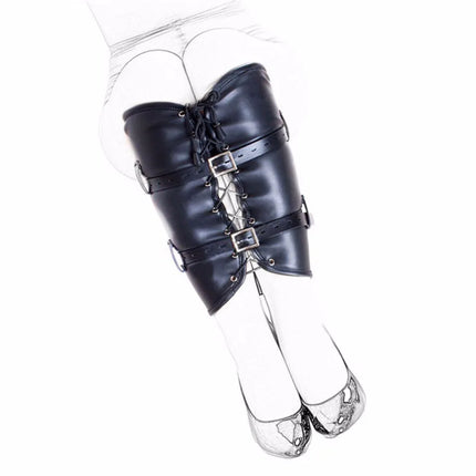 BDSM Bind Leg/Arm Binder,Behind Back Bondage Armbinder Leather Straight Jacket Slave Lockable Glove With Shoulder Straps Sex Kit