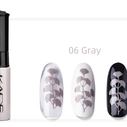 KADS Nail Art Stamping Polish 1 Bottle White Black Gold Stamping Nail Lacquer of Acrylic Paint Tool Beauty Decoration Vernish