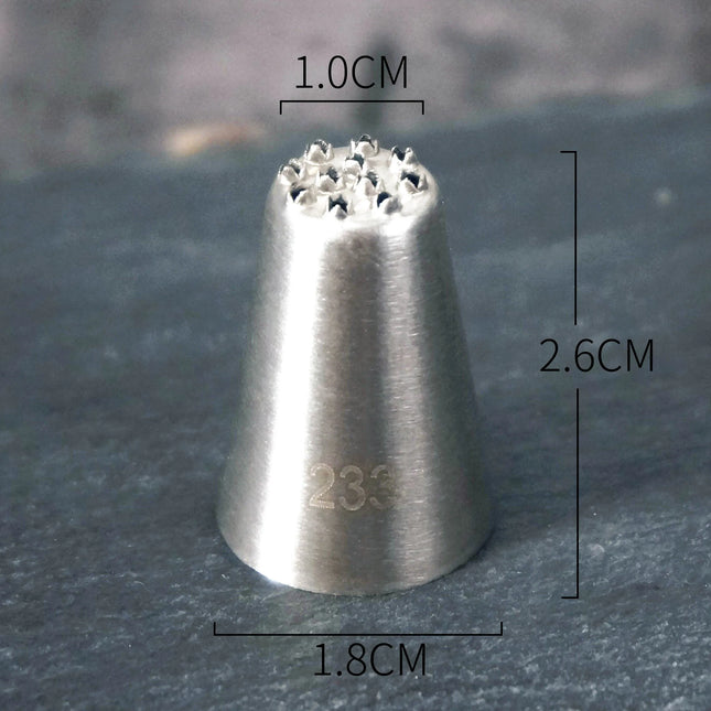 #233 234 235 Multi-Open Nozzle Tip Stainless Steel Icing Piping Nozzles Cake Cream Decorating Create Grass Cupcake Mont Blanc