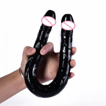 Double Head Dildo Long Jelly Realistic Dildo Double Ended Dildo Flexible Big Penis for Women Masturbator Sex Toys for Lesbian