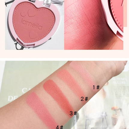 Blush Makeup Love Palette 4 Color Mineral Powder Peach Red Rouge Lasting Natural Hawthorn Cheek Tint Waterproof Blusher Cosmetic