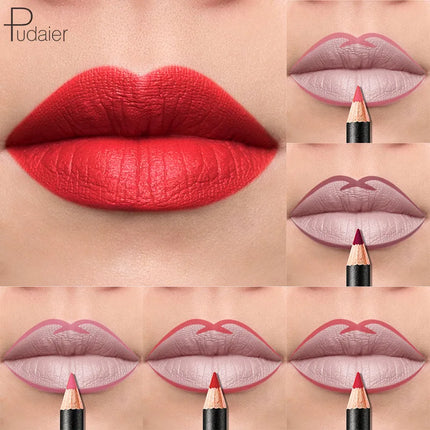 Pudaier Lip Liner Waterproof Durable Decolorization Nude Lip Gloss Matte Lipliner Lipstick Pen Hot Selling