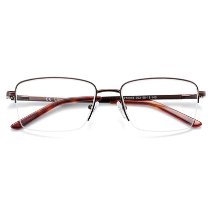 ZENOTTIC Half Rim Prescription Glasses Men Business Optical Spectacles Anti Blue Rays Photochromic Myopia Progressive Eyeglasses