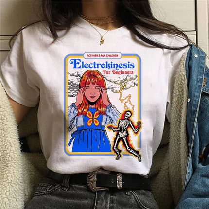 Harajuku Funny Female T-shirt Satan Vintage Graphic Tees Dogs Mommy Can We Keep Him Fashion Short Sleeve T Shirt Women Tops
