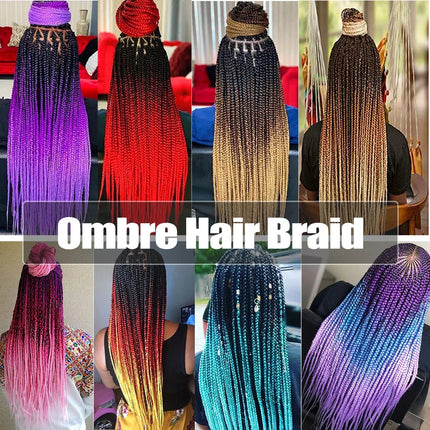 24 Inch Jumbo Braids for Hair Extensions Purple Synthetic Braiding Hair Accessories 100G/Pack Women DIY Hair for Crochet Braid