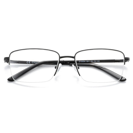 ZENOTTIC Half Rim Prescription Glasses Men Business Optical Spectacles Anti Blue Rays Photochromic Myopia Progressive Eyeglasses