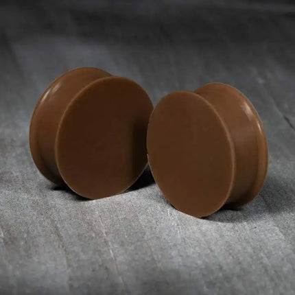 Pair Flesh Silicone Double Flare Plugs Large Gauge Ear plugs Ear Gauges Supersize Ear Expander Piercings  3mm-50mm