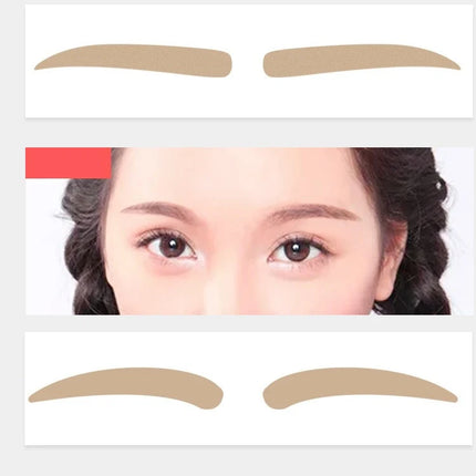 Natural Arched Eyebrow Powder Stamp Quick Makeup Brow Stamps Waterproof Powder Palette for Eyebrows Eye Brow Tint Makeup Tools