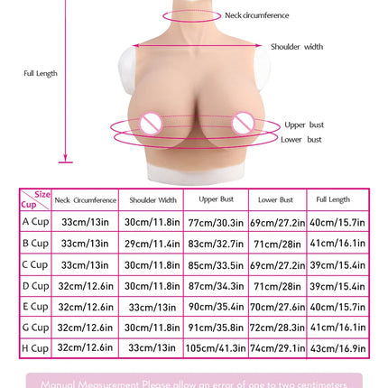 KnowU Upgraded Breast Forms Fake Boobs A-H Cup Silicone Filler Light And Thin For Cosplay Transgender Drag Queen