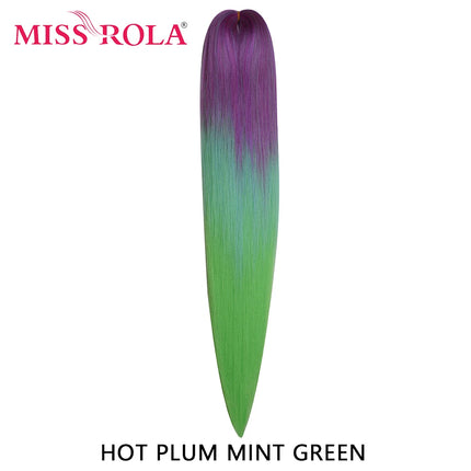Miss Rola Synthetic 26 Inches 75g Kanekalon Hair Wholesale Bulk Braid Hair Extension Pre Stretched Pink Blonde Twist Jumbo Braid