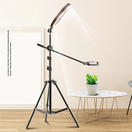 Selfie LED Ring Light With Adjustable Desk Phone Shooting Bracket Stand Photography ringlight Tripod Stand Boom Arm Youtube