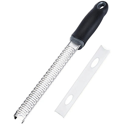 Stainless Steel Cheese Grater Citrus Lemon Zester Peeler Cheese Lemon Fruit Chocolate Grater With Non-Slip Handle Kitchen Gadget