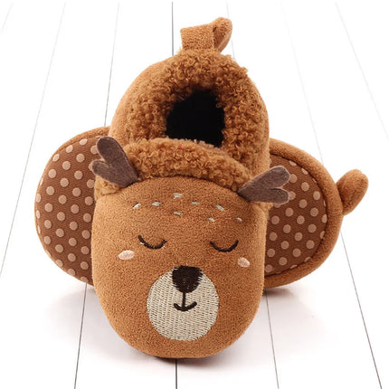Super Keep Warm Infant Slippers Toddler Baby Shoes Baby Boy Girl Knit Crib Shoes Cute Cartoon Anti-slip Prewalker Baby Slippers
