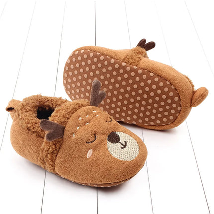 Super Keep Warm Infant Slippers Toddler Baby Shoes Baby Boy Girl Knit Crib Shoes Cute Cartoon Anti-slip Prewalker Baby Slippers