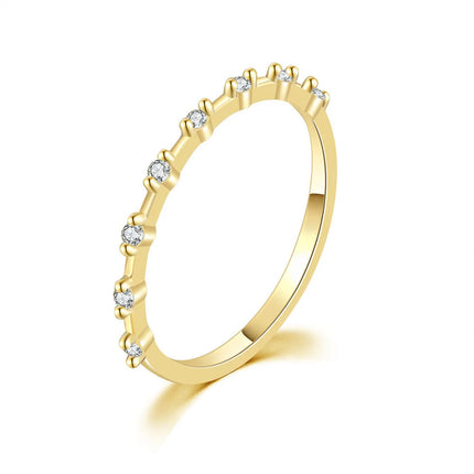 New INS Gold Color Noble Trend Dainty Rings For Women Entry Lux Zircon Midi Finger Rings For Girl Anniversary Jewelry KAR229