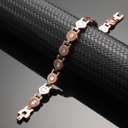 Oktrendy Natural Gem Stone Copper Magnetic Bangle Bracelet Women Pure Copper Magnetic Bracelet healing Chain Wristband