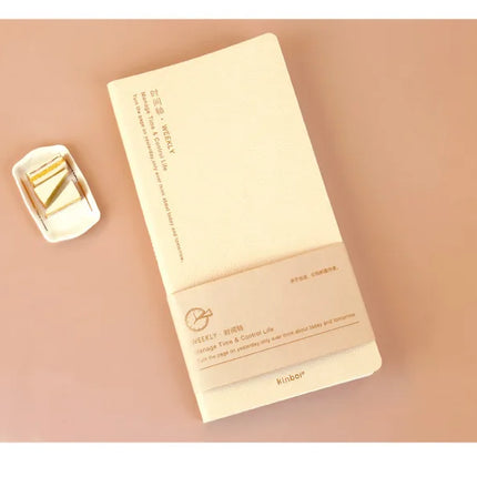 Kinbor Weekly Planner Notebook UnDated Agenda Schedule Daily Monthly Journal Book Portable Record Diary Plan Notepad Stationery
