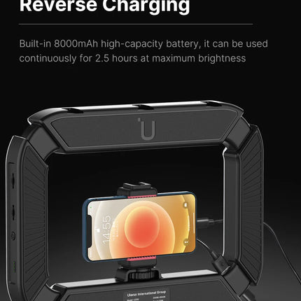 Ulanzi U-200 Ring Light Photography Led Video light BI-color Camera With phone clip cold shoe for Youtube Live Rig lamp
