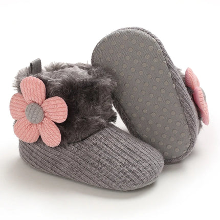 0-18M  Boots For Newborn Baby Girl Snow Boots Winter Thermal Shoes Plush Ankle Boots Winter Baby Boys And Girls Thermal Shoes