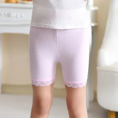 3-15Y girls spring summer calf-length leggings short Candy Color pants girls' knee-length cotton pants