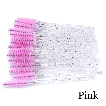 50Pcs Eyelash Extension Disposable Eyebrow Brush Mascara Wand Applicator Spoolers Eye Lashes Cosmetic Brushes Set Makeup Tools