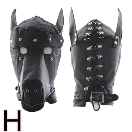 PU Leather Fetish Hood Headgear Sex Toys for Women BDSM Bondage Sex Mask Bdsm Toys Adult Games Sex Products for Adults