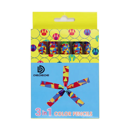 DEDEDE Wax Crayon Candy Color Crayons 5pcs Creative Graffiti Kawaii 3 in 1 Colored Pencils Child Safety Painting Non-toxic