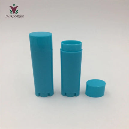50pcs/lot 5ml 5g White Oval Plastic Empty Oval Lip Balm Tubes Deodorant Containers Clear Lipstick Fashion Lip Tubes