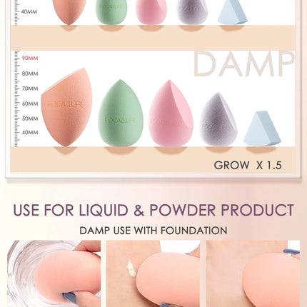 Wholesale FOCALLURE Beauty Egg Makeup Blender Cosmetics Sponge Puff Makeup Sponge Cushion Foundation Powder Beauty Makeup Tool