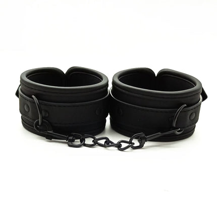 Sexy Adjustable Leather Handcuffs Collar Adult Toys Sex Games Bondage Restraints Exotic Accessories Sex Toys for Woman Couples