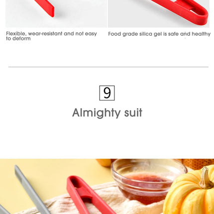 Salad Food Tongs Anti-slip Silicone Kitchen Utensils Barbecue Clip Three Prong Pliers Cookware Bbq Tool Chef Tools Gadgets Bar