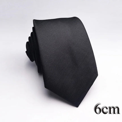 HUISHI 8CM 8 Styles Men's Solid Dark Blue Neck Tie 6cm Waterproof Jacquard Necktie Daily Wear Cravat Wedding Party For Men