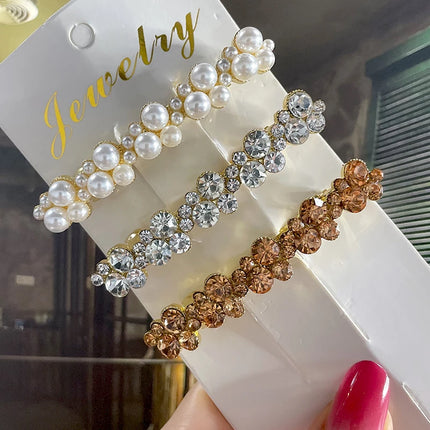 Crystal Pearl Hair Clips / Pinces Perles Cristal