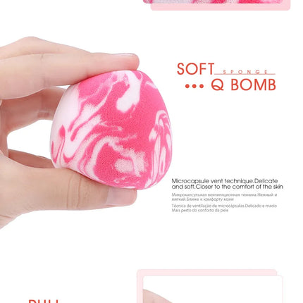 Makeup Sponge Marbling Water-drop Shape Foundation Concealer Sponges Dry Wet Mix Powder Cosmetic Puff Make Up Accessories