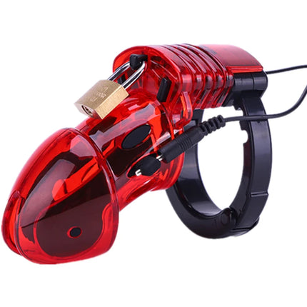 Electro Shock Penis Ring,E-stim Cock Cage,Penis Stimulation Cock Ring,Penis Extender Enlargement Ring,Sex Tool For Men Adult Toy