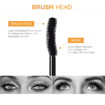 O.TWO.O 3D Mascara Lengthening Black Lash Eyelash Extension Eye Lashes Brush Beauty Makeup Long-wearing Gold Color Mascara